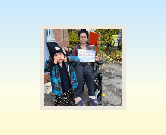 Helping a young mother with disabilities buy a wheelchair